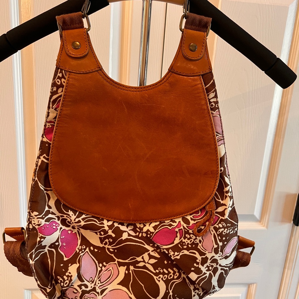 Brown and Pink Patterned Women's Bag